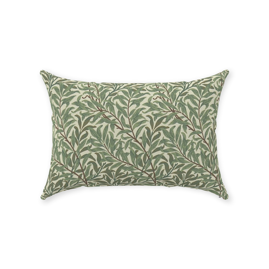 Willow Bough Cotton Throw Pillows William Morris Dark Green