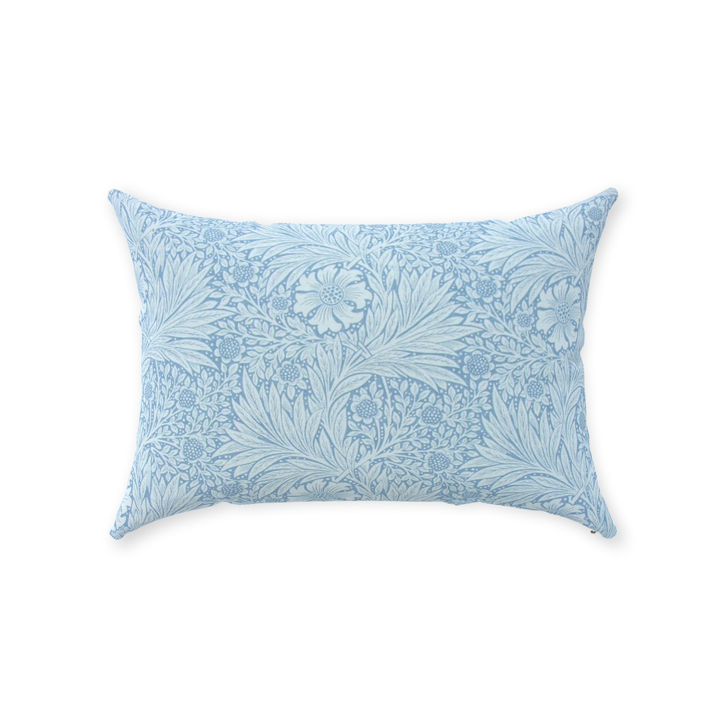 Marigold Cotton Pillow William Morris China Blue