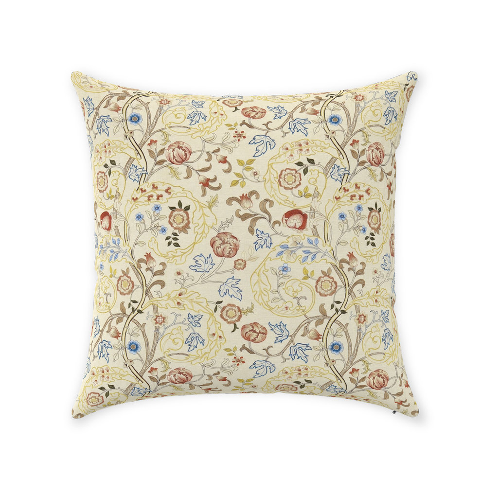 Mary Isobel Cotton Throw Pillows William Morris Golden Russet Olive