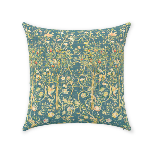 William Morris Cotton Pillows Melsetter Deep Teal Green