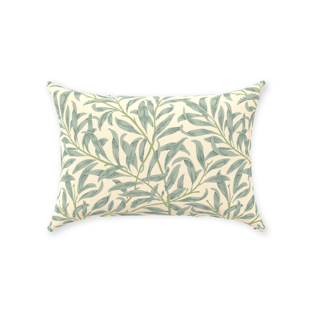 William Morris Cotton Pillows Willow Bough Cream Sage Green