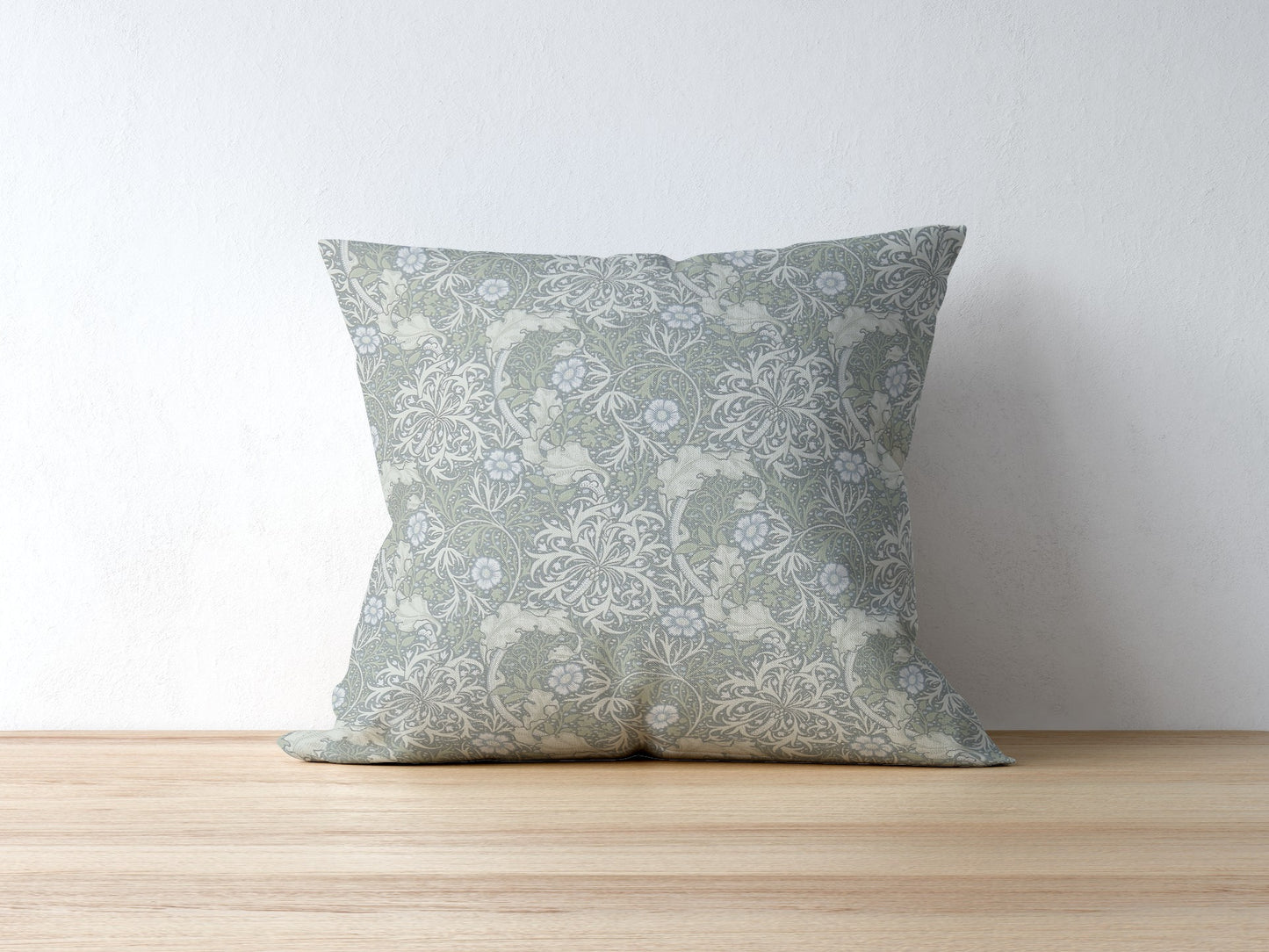 Seaweed Outdoor Pillows William Morris Silver