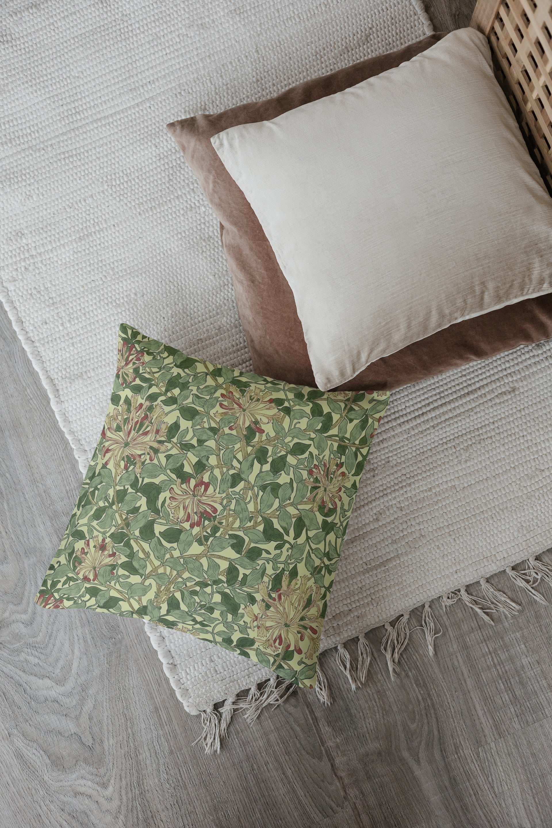 Coral and best sale green throw pillows