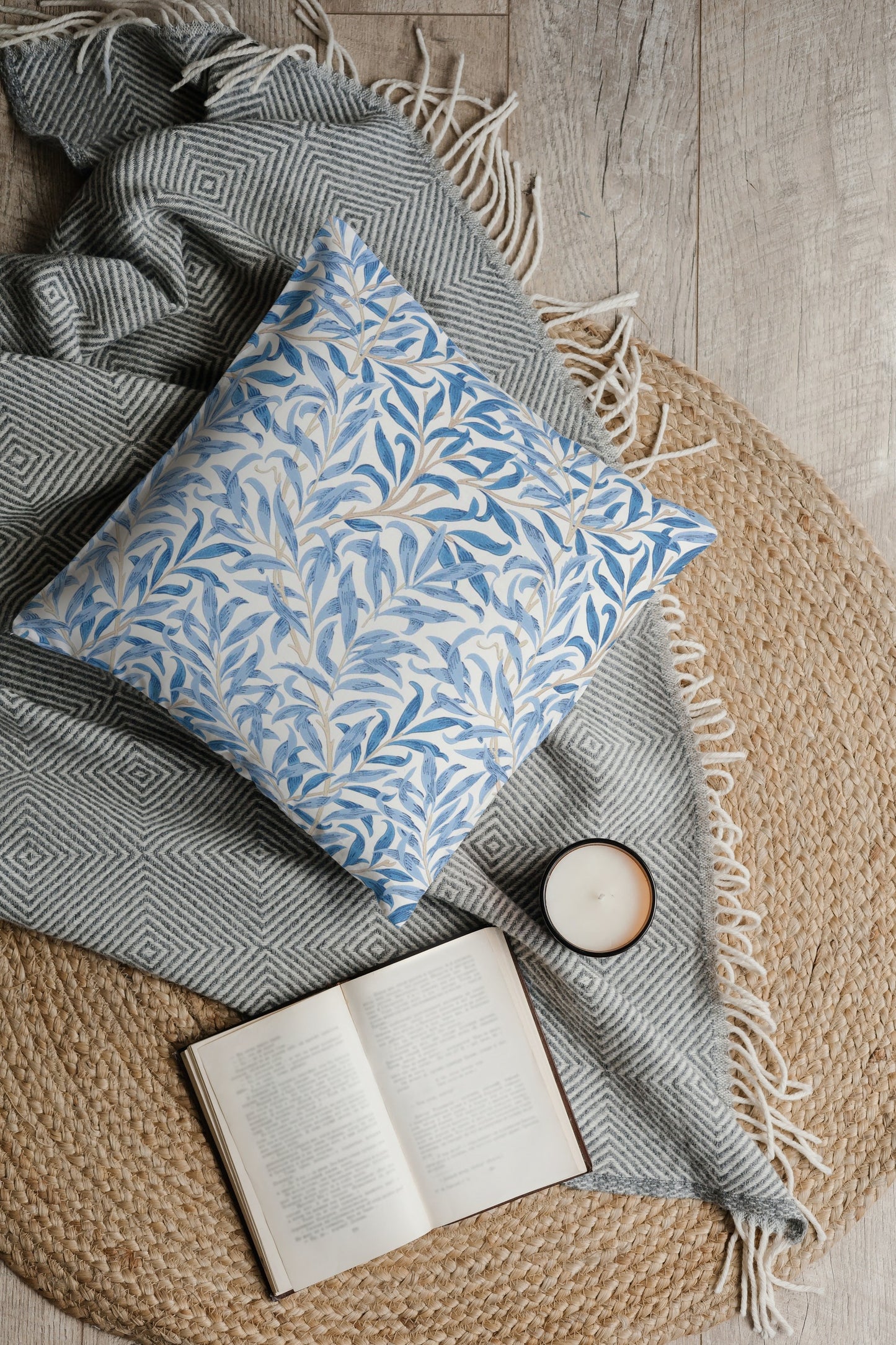 Willow Bough Outdoor Pillows William Morris Blue