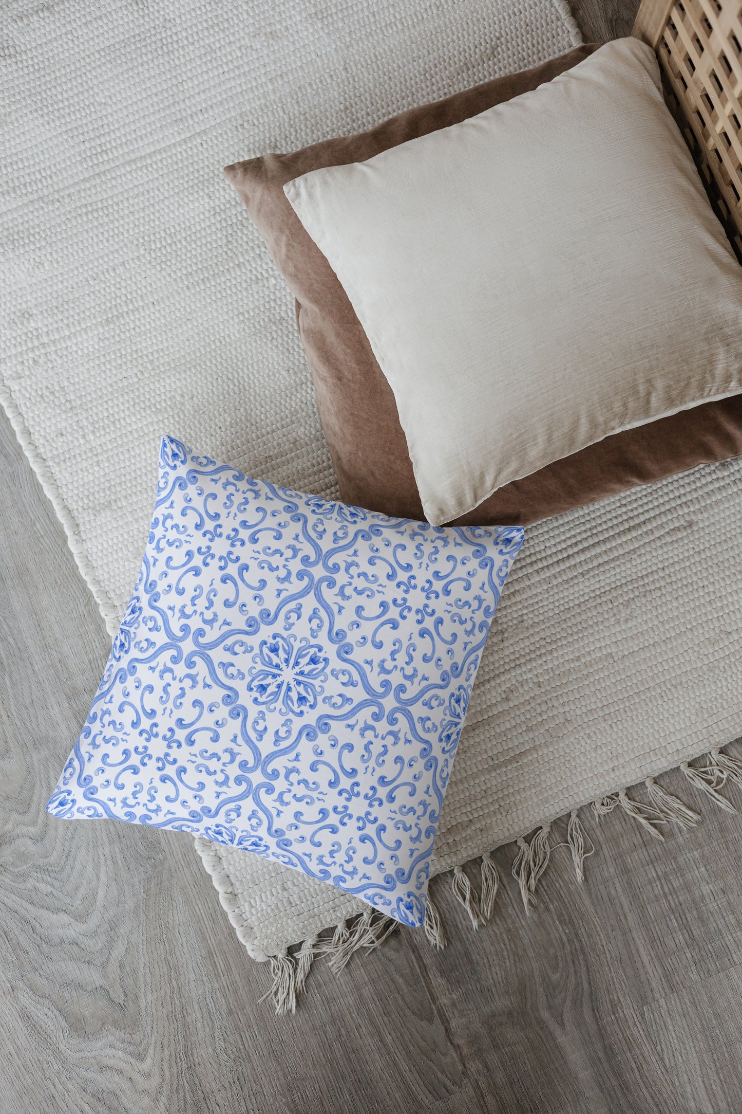 Formentera Outdoor Pillows Blue & White