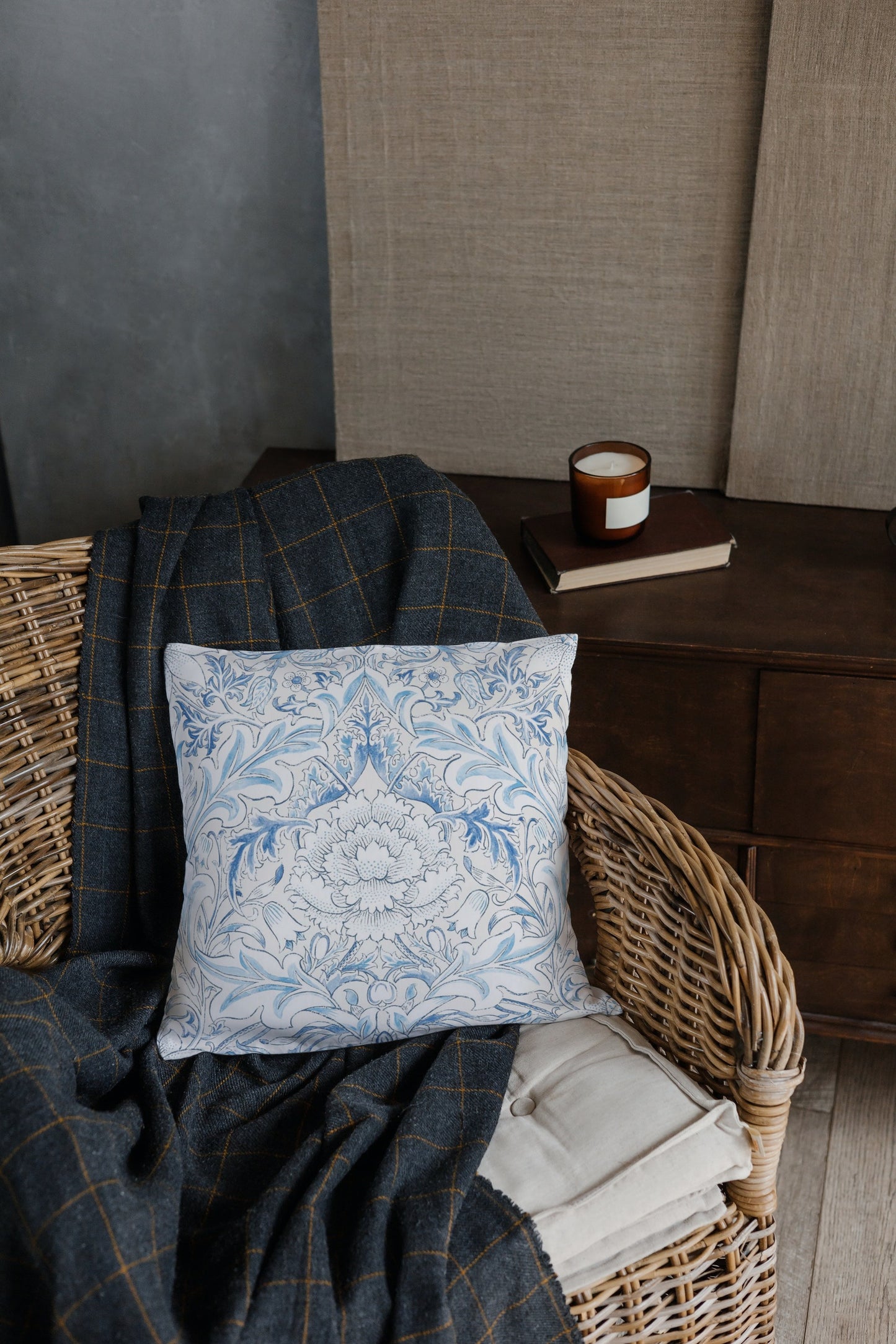 Severn Outdoor Pillows William Morris Woad Blue