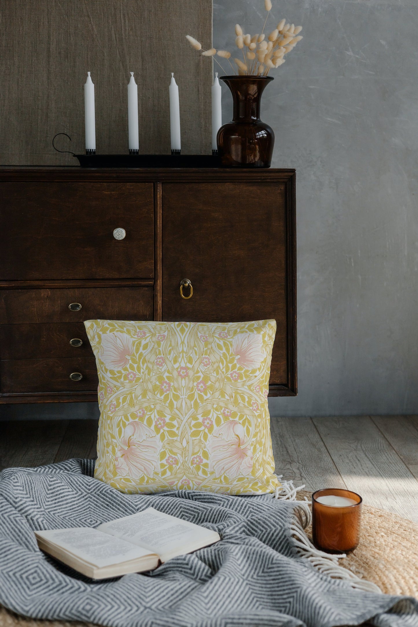 Pimpernel Cotton Pillows William Morris Sunflower Pink