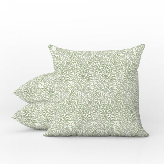 Willow Bough Outdoor Pillow William Morris Light Green